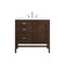 James Martin Vanities Addison 36in Single Vanity, Mid-Century Acacia w/ 3 CM Arctic Fall Solid Surface Top E444-V36-MCA-3AF - alternate 1